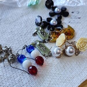 Elegant Pearl and Rose Earrings